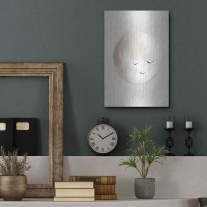 Luxe Metal Art 'Happy Little Moon I  ' by House Fenway, Metal Wall Art,12x16
