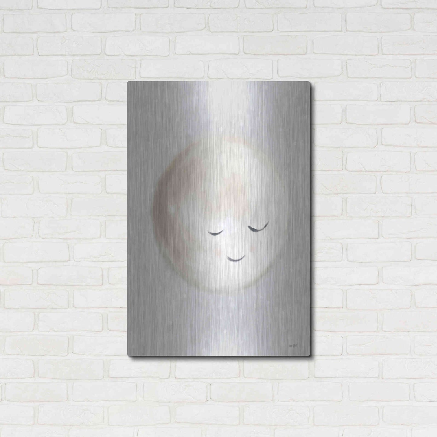 Luxe Metal Art 'Happy Little Moon I  ' by House Fenway, Metal Wall Art,24x36