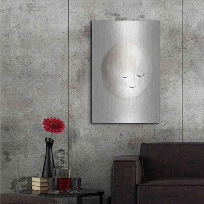 Luxe Metal Art 'Happy Little Moon I  ' by House Fenway, Metal Wall Art,24x36