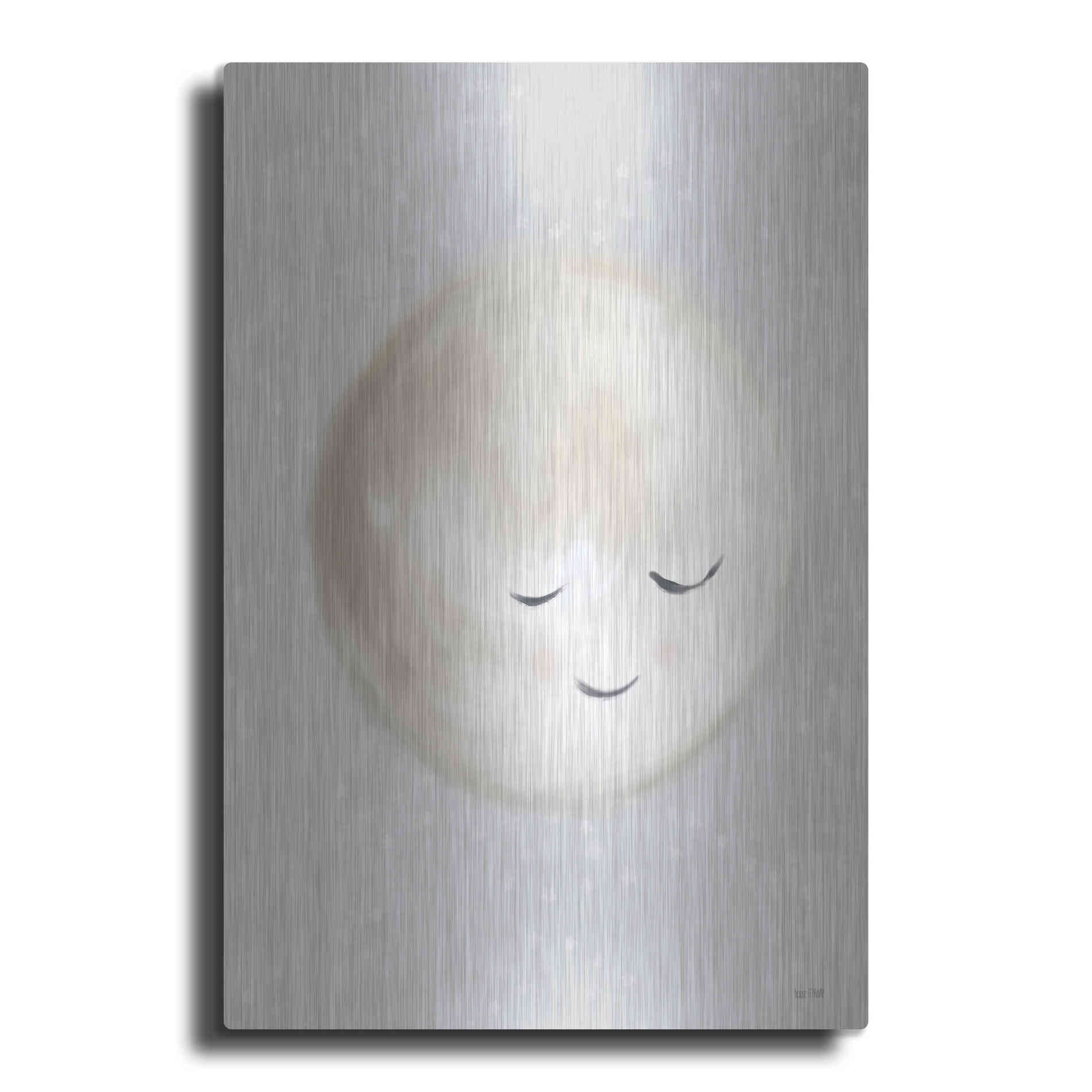 Luxe Metal Art 'Happy Little Moon I  ' by House Fenway, Metal Wall Art