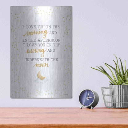 Luxe Metal Art 'Underneath the Moon   ' by House Fenway, Metal Wall Art,12x16