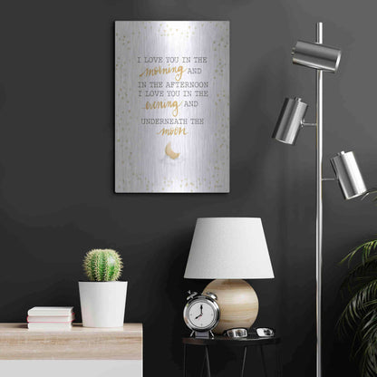 Luxe Metal Art 'Underneath the Moon   ' by House Fenway, Metal Wall Art,16x24