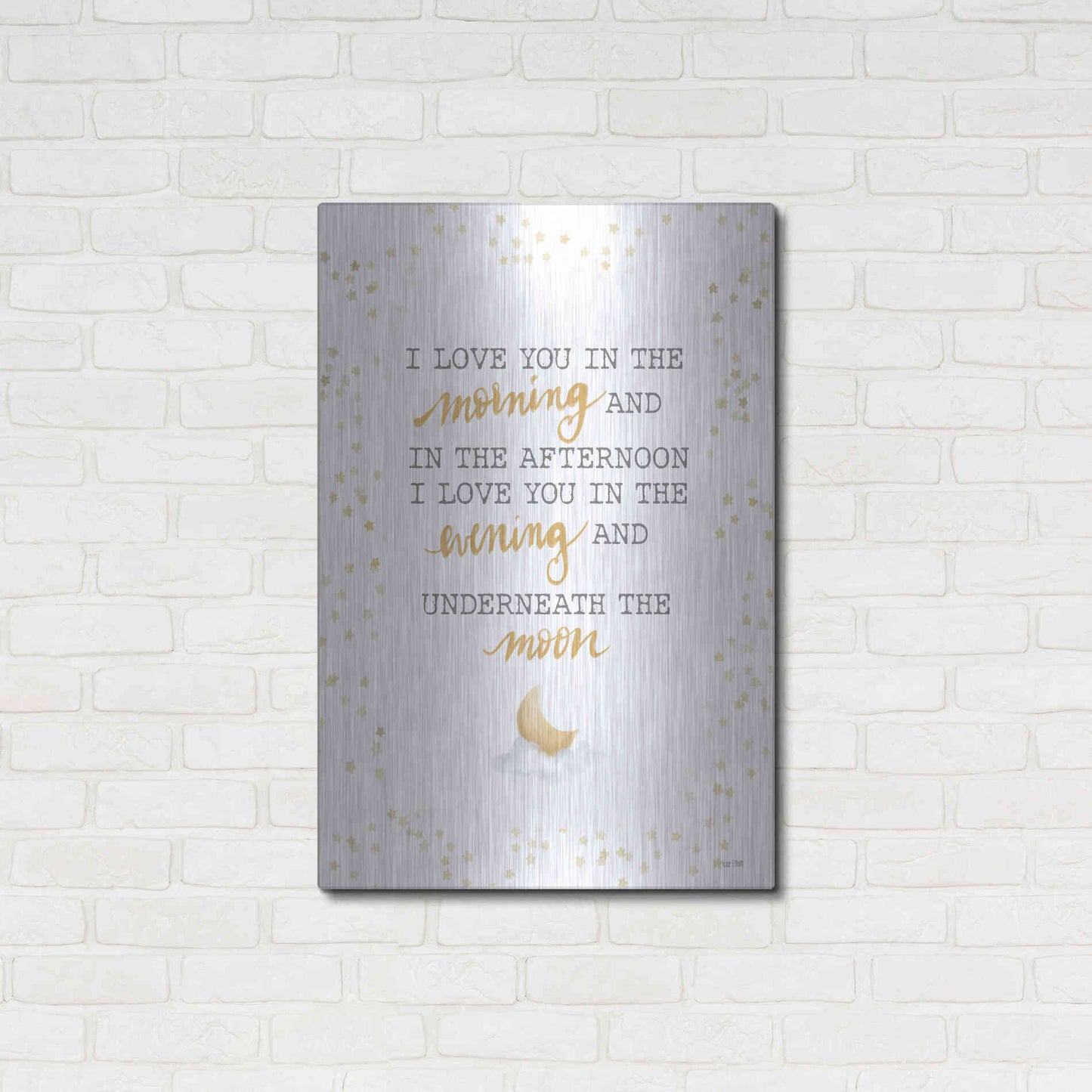 Luxe Metal Art 'Underneath the Moon   ' by House Fenway, Metal Wall Art,24x36