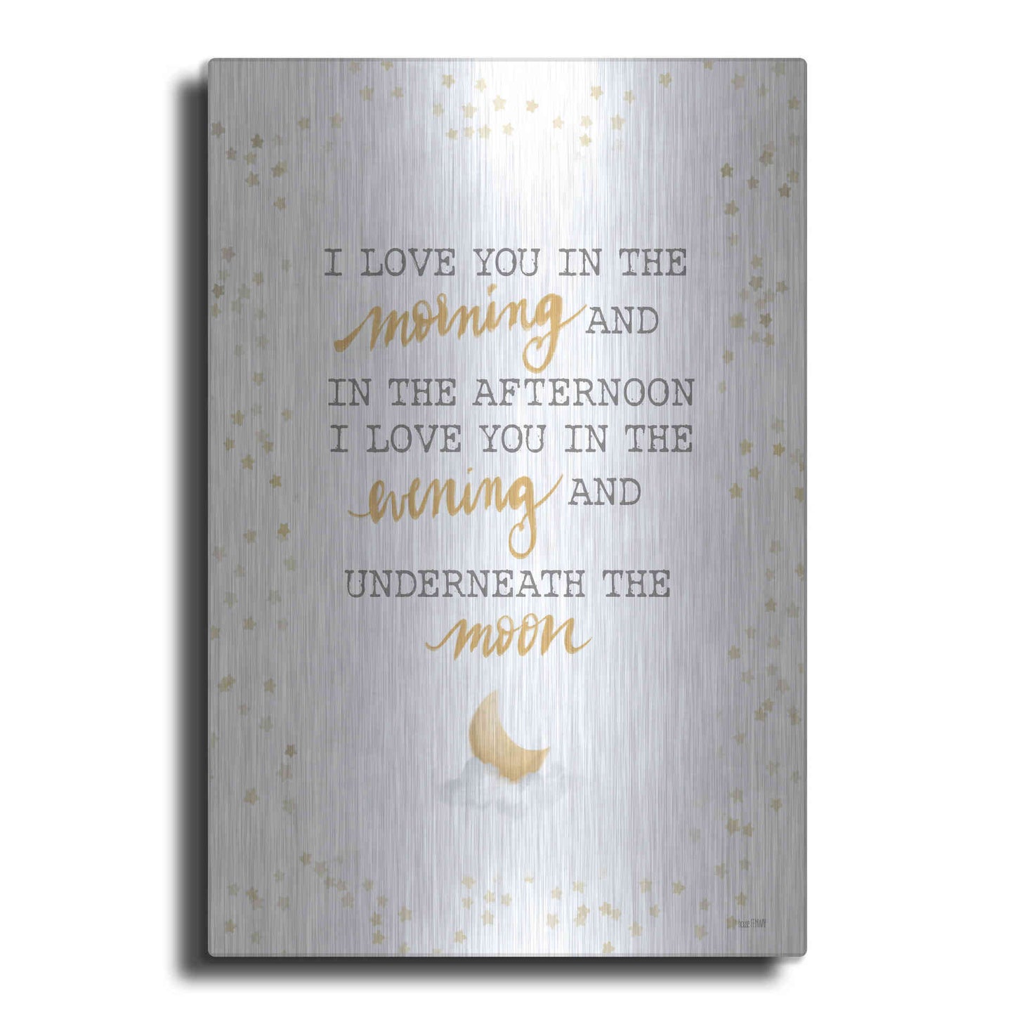 Luxe Metal Art 'Underneath the Moon   ' by House Fenway, Metal Wall Art