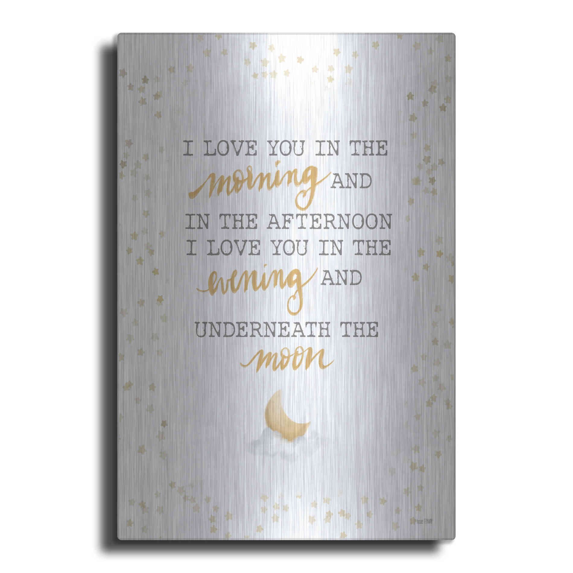 Luxe Metal Art 'Underneath the Moon   ' by House Fenway, Metal Wall Art