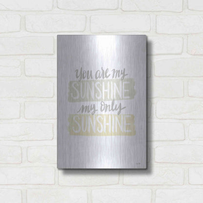 Luxe Metal Art 'You Are My Sunshine   ' by House Fenway, Metal Wall Art,12x16