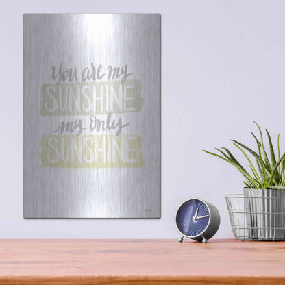 Luxe Metal Art 'You Are My Sunshine   ' by House Fenway, Metal Wall Art,12x16