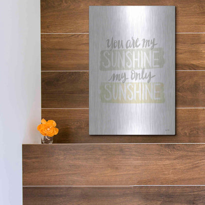 Luxe Metal Art 'You Are My Sunshine   ' by House Fenway, Metal Wall Art,12x16