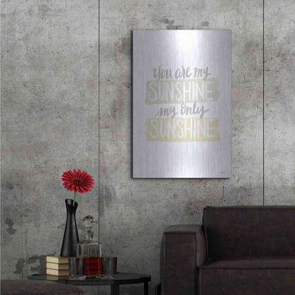Luxe Metal Art 'You Are My Sunshine   ' by House Fenway, Metal Wall Art,24x36