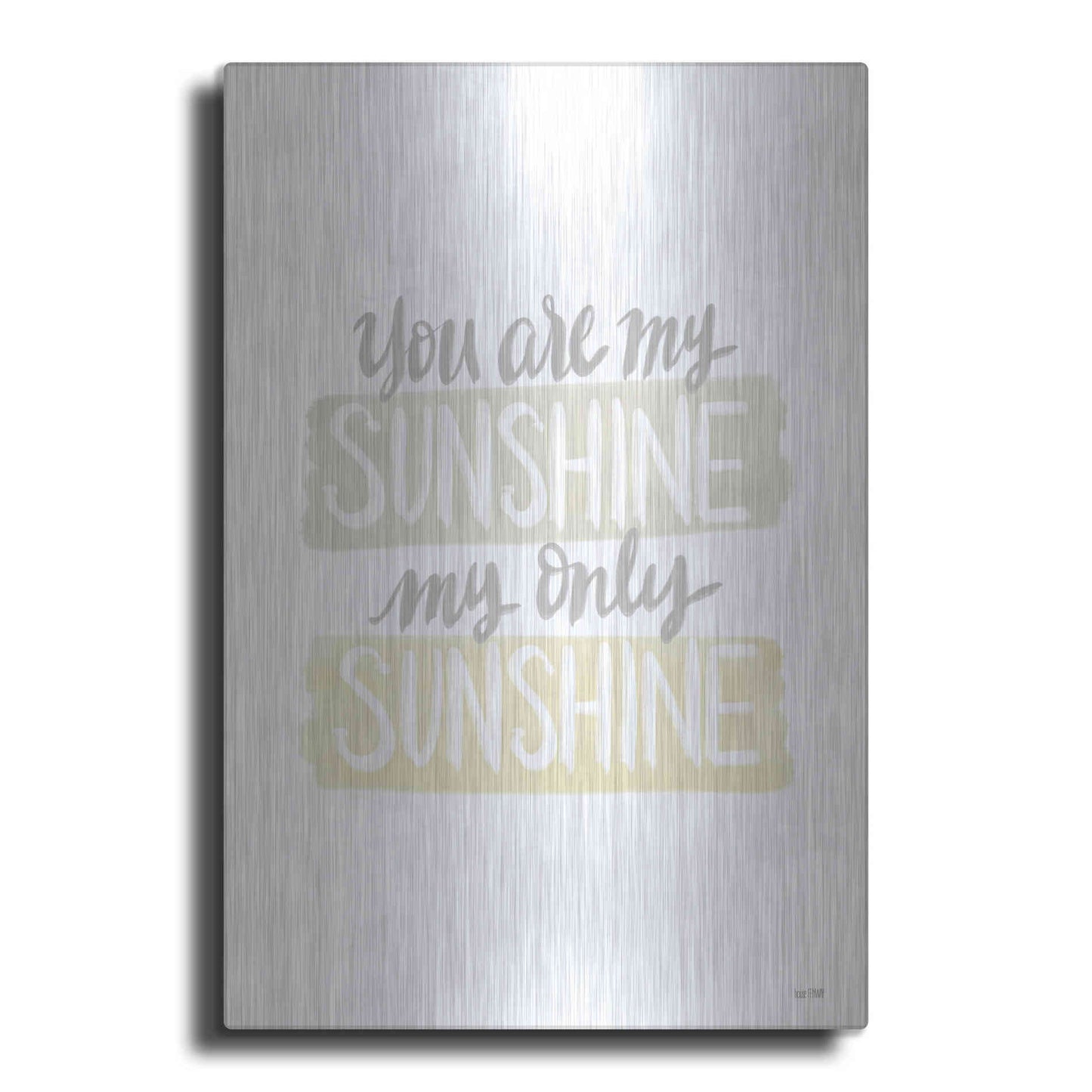 Luxe Metal Art 'You Are My Sunshine   ' by House Fenway, Metal Wall Art