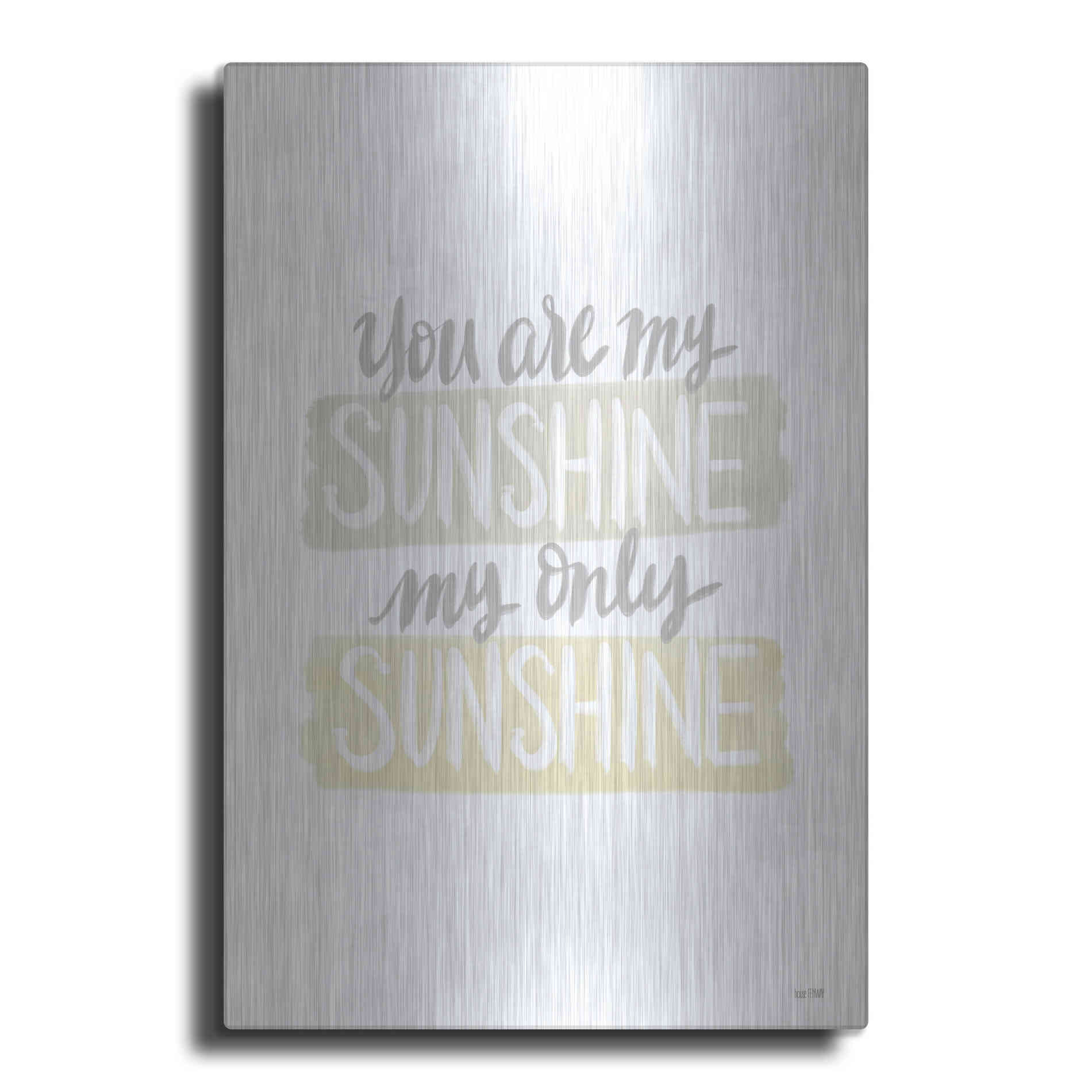 Luxe Metal Art 'You Are My Sunshine   ' by House Fenway, Metal Wall Art