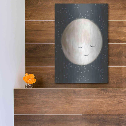 Luxe Metal Art 'Happy Little Moon II  ' by House Fenway, Metal Wall Art,12x16