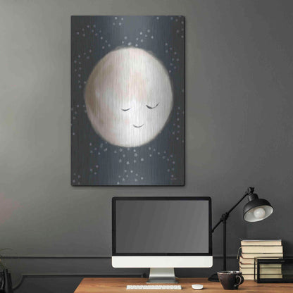 Luxe Metal Art 'Happy Little Moon II  ' by House Fenway, Metal Wall Art,24x36