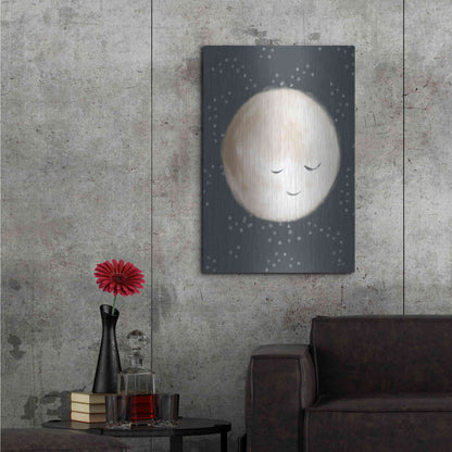 Luxe Metal Art 'Happy Little Moon II  ' by House Fenway, Metal Wall Art,24x36