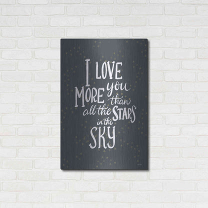 Luxe Metal Art 'I Love You More   ' by House Fenway, Metal Wall Art,24x36