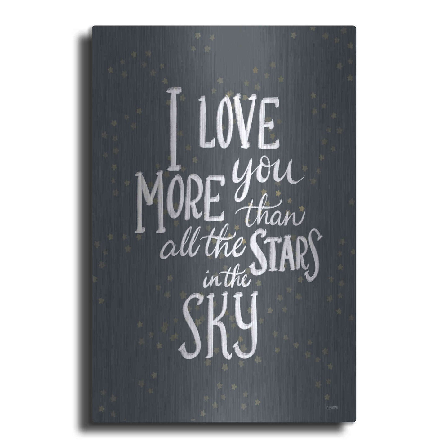 Luxe Metal Art 'I Love You More   ' by House Fenway, Metal Wall Art