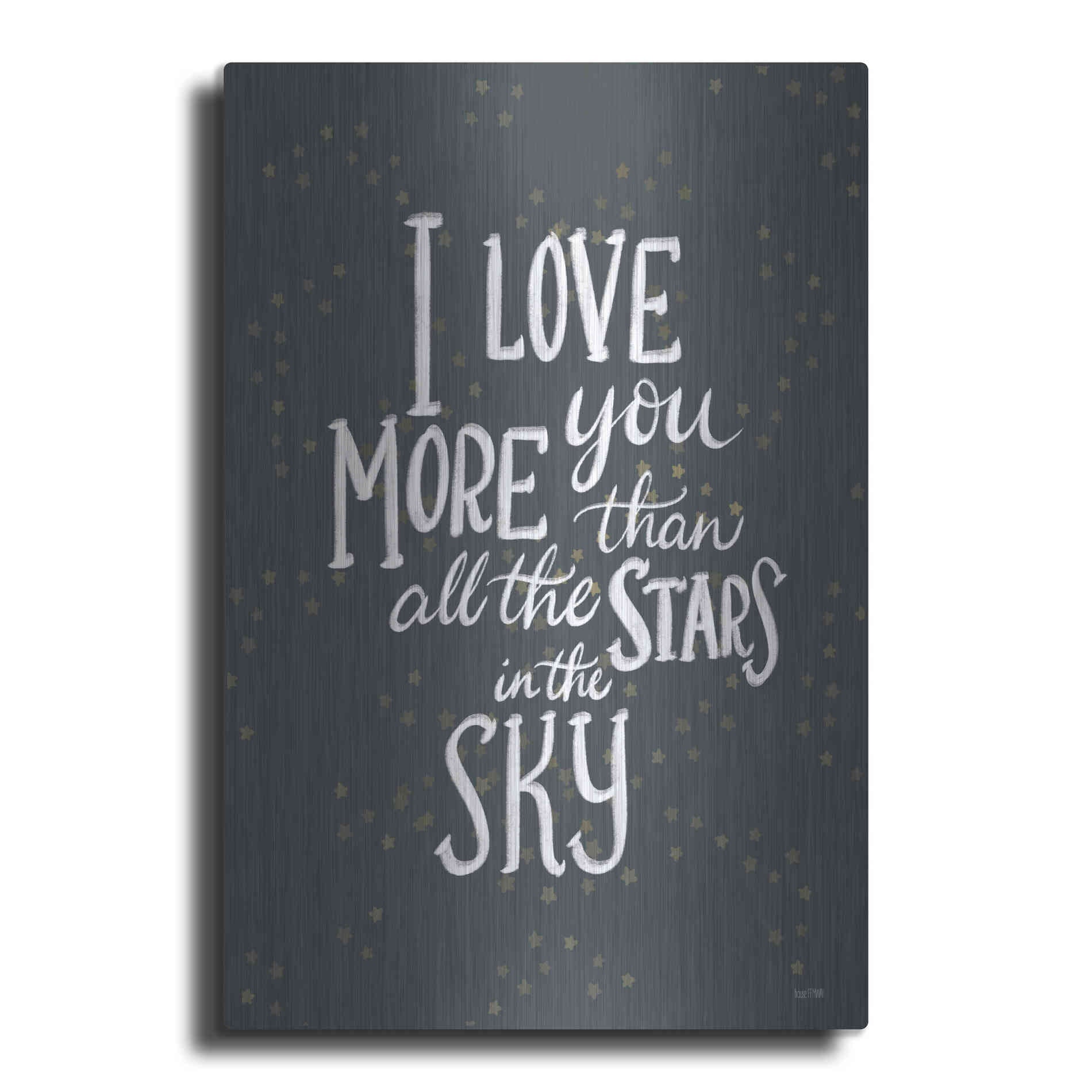 Luxe Metal Art 'I Love You More   ' by House Fenway, Metal Wall Art