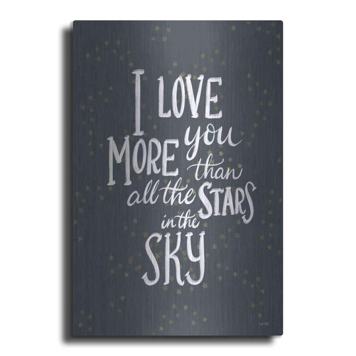 Luxe Metal Art 'I Love You More   ' by House Fenway, Metal Wall Art