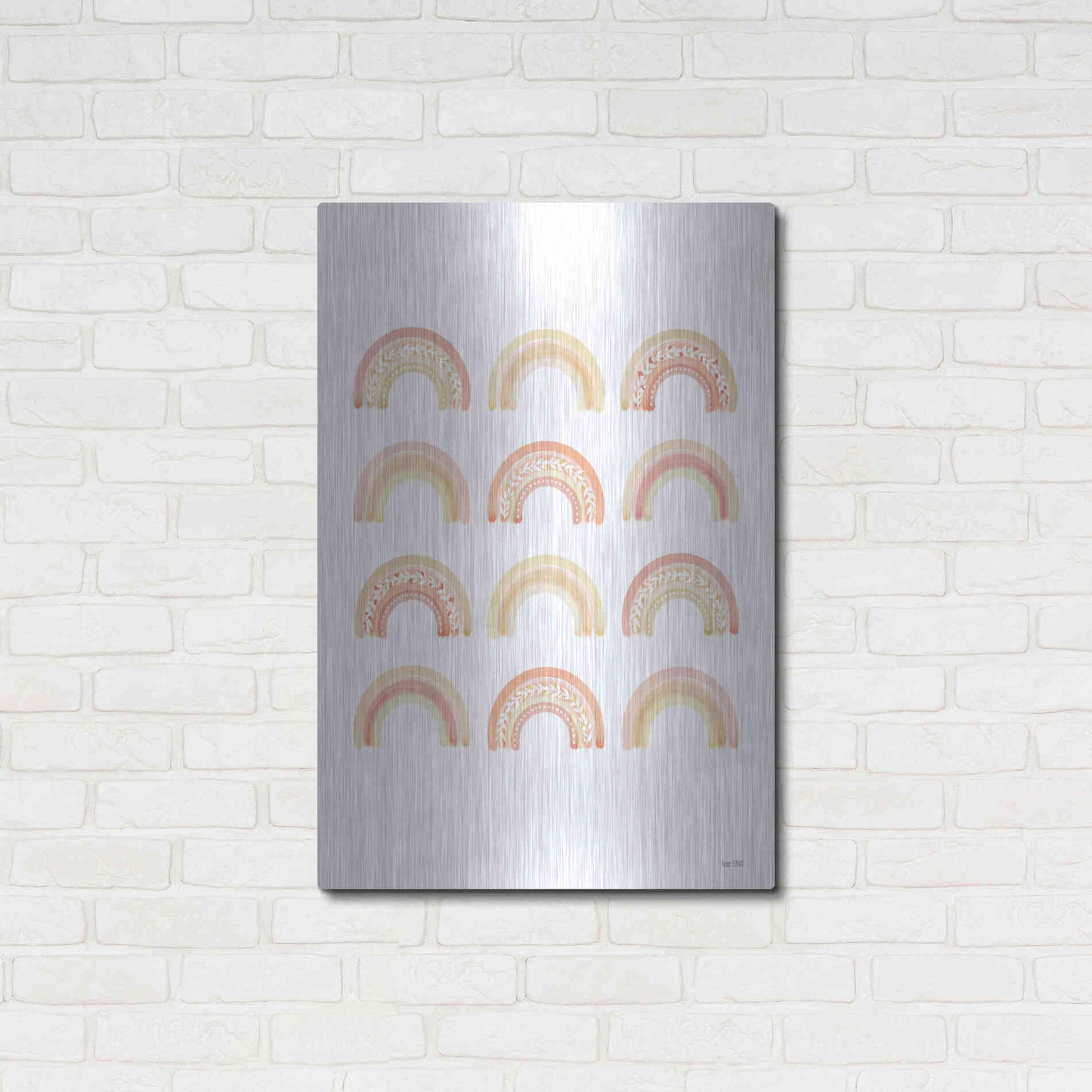 Luxe Metal Art 'Follow Your Dreams Rainbows   ' by House Fenway, Metal Wall Art,24x36