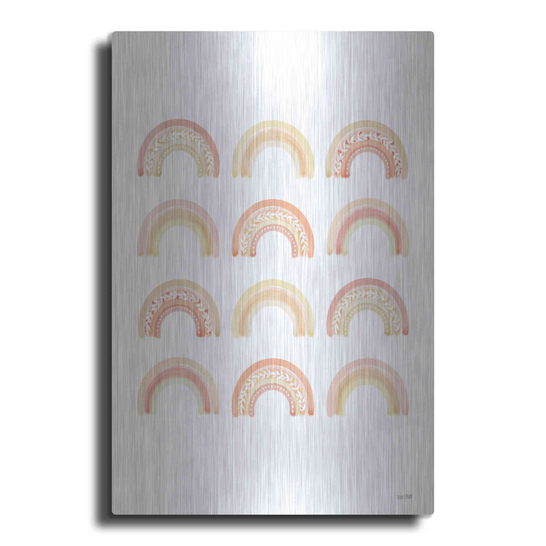 Luxe Metal Art 'Follow Your Dreams Rainbows   ' by House Fenway, Metal Wall Art