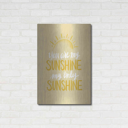 Luxe Metal Art 'You Are My Sunshine    ' by House Fenway, Metal Wall Art,24x36