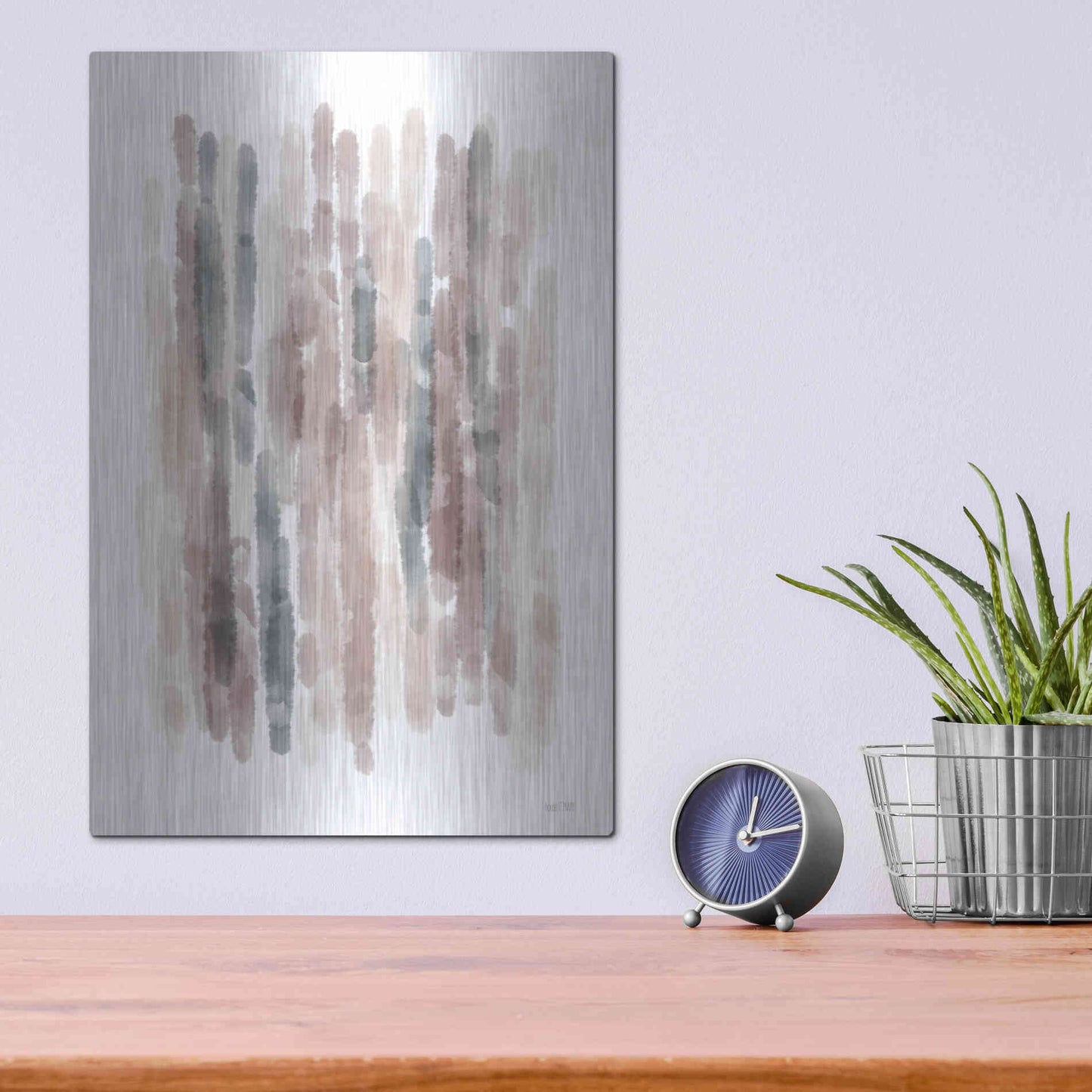 Luxe Metal Art 'Glam Abstract' by House Fenway, Metal Wall Art,12x16