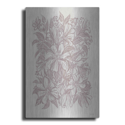 Luxe Metal Art 'Muted Flower Block' by House Fenway, Metal Wall Art