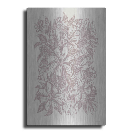 Luxe Metal Art 'Muted Flower Block' by House Fenway, Metal Wall Art