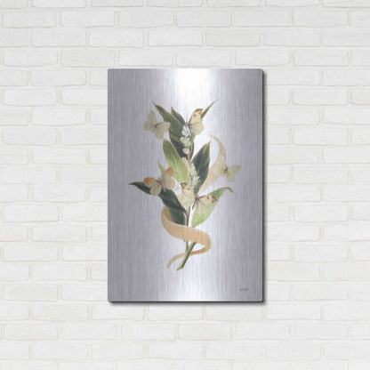 Luxe Metal Art 'Wildflowers and Butterflies I' by House Fenway, Metal Wall Art,24x36