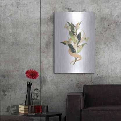 Luxe Metal Art 'Wildflowers and Butterflies I' by House Fenway, Metal Wall Art,24x36
