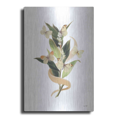 Luxe Metal Art 'Wildflowers and Butterflies I' by House Fenway, Metal Wall Art