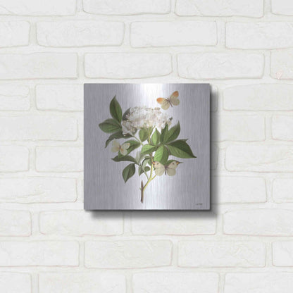 Luxe Metal Art 'Wildflowers and Butterflies II' by House Fenway, Metal Wall Art,12x12