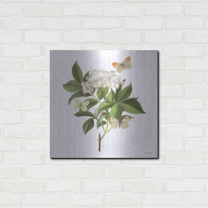 Luxe Metal Art 'Wildflowers and Butterflies II' by House Fenway, Metal Wall Art,24x24