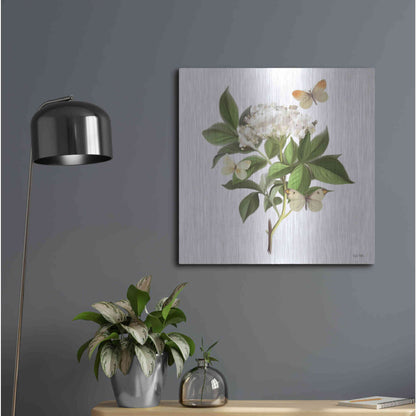 Luxe Metal Art 'Wildflowers and Butterflies II' by House Fenway, Metal Wall Art,24x24