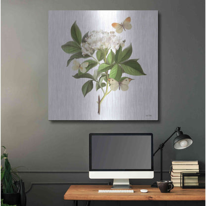Luxe Metal Art 'Wildflowers and Butterflies II' by House Fenway, Metal Wall Art,36x36