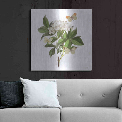 Luxe Metal Art 'Wildflowers and Butterflies II' by House Fenway, Metal Wall Art,36x36