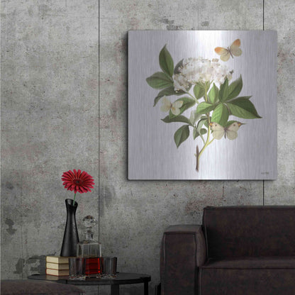 Luxe Metal Art 'Wildflowers and Butterflies II' by House Fenway, Metal Wall Art,36x36