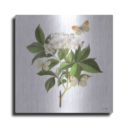 Luxe Metal Art 'Wildflowers and Butterflies II' by House Fenway, Metal Wall Art