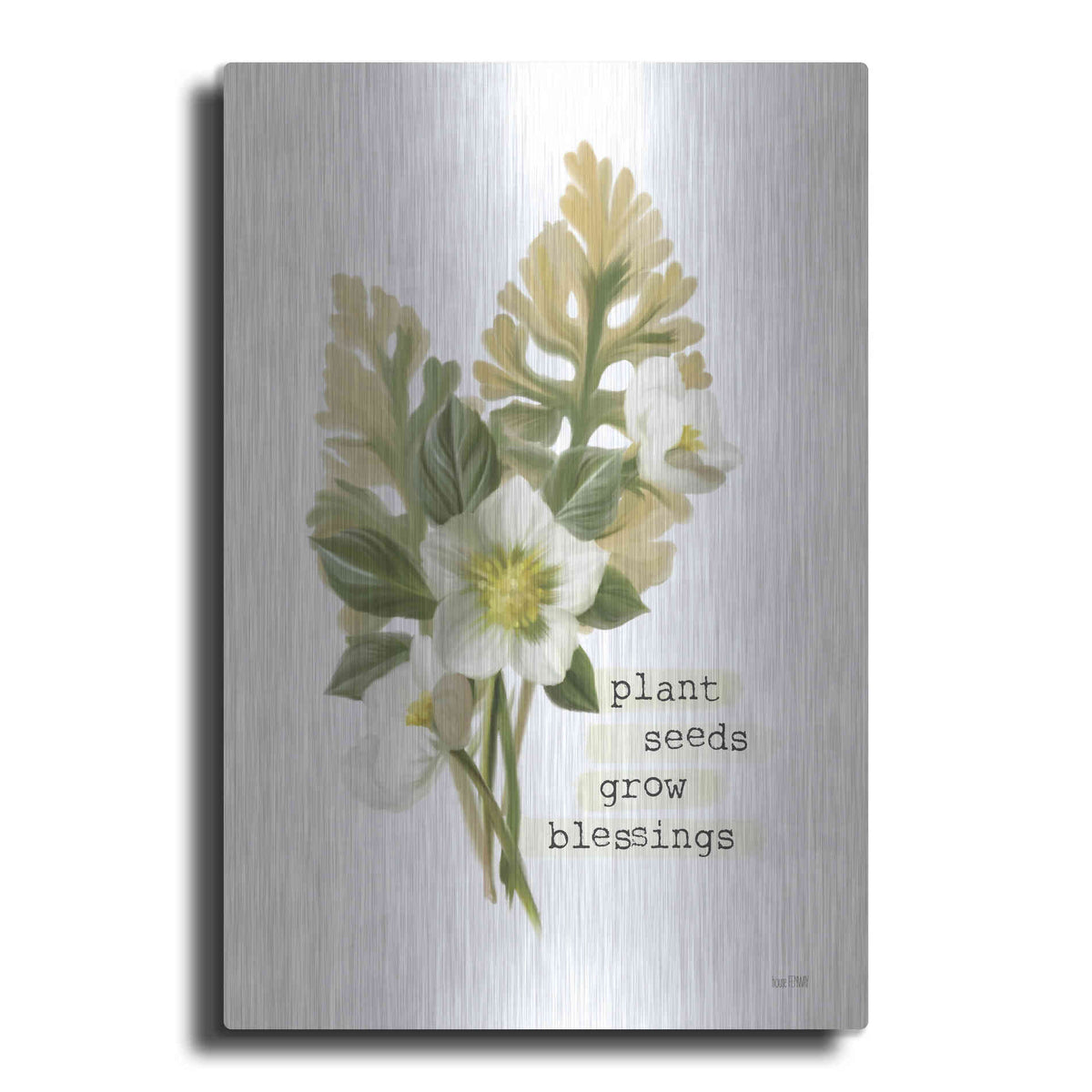 Luxe Metal Art 'Grow Blessings' by House Fenway, Metal Wall Art