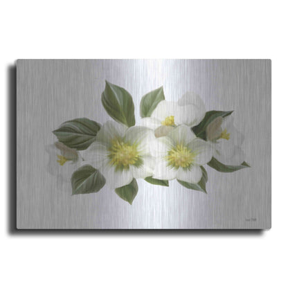 Luxe Metal Art 'White Wildflowers' by House Fenway, Metal Wall Art