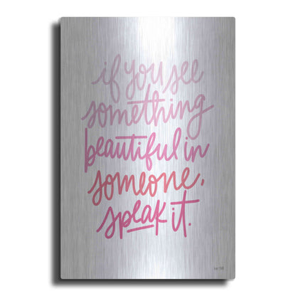 Luxe Metal Art 'See Something Beautiful' by House Fenway, Metal Wall Art