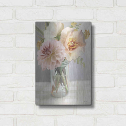 Luxe Metal Art 'Fresh Flowers For You' by House Fenway, Metal Wall Art,12x16