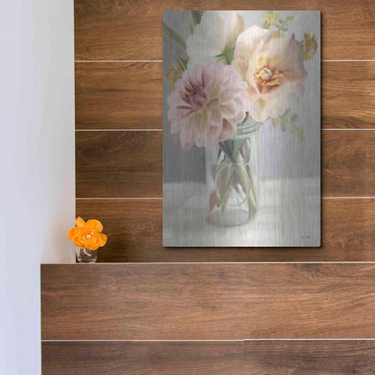 Luxe Metal Art 'Fresh Flowers For You' by House Fenway, Metal Wall Art,12x16