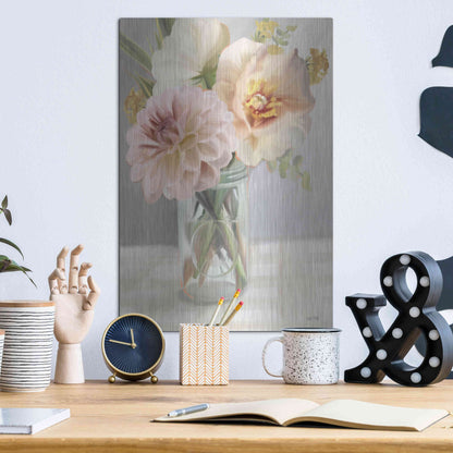 Luxe Metal Art 'Fresh Flowers For You' by House Fenway, Metal Wall Art,12x16