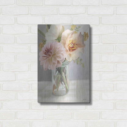 Luxe Metal Art 'Fresh Flowers For You' by House Fenway, Metal Wall Art,16x24