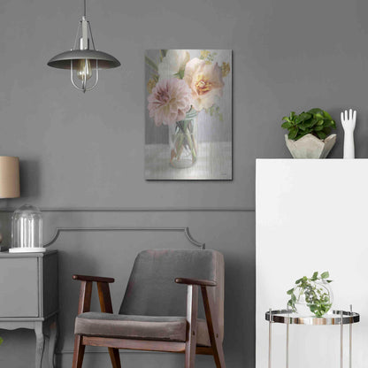 Luxe Metal Art 'Fresh Flowers For You' by House Fenway, Metal Wall Art,16x24