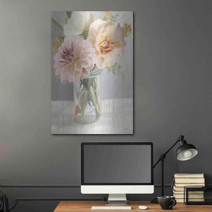 Luxe Metal Art 'Fresh Flowers For You' by House Fenway, Metal Wall Art,24x36