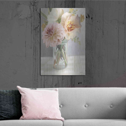 Luxe Metal Art 'Fresh Flowers For You' by House Fenway, Metal Wall Art,24x36