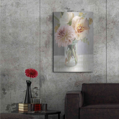 Luxe Metal Art 'Fresh Flowers For You' by House Fenway, Metal Wall Art,24x36
