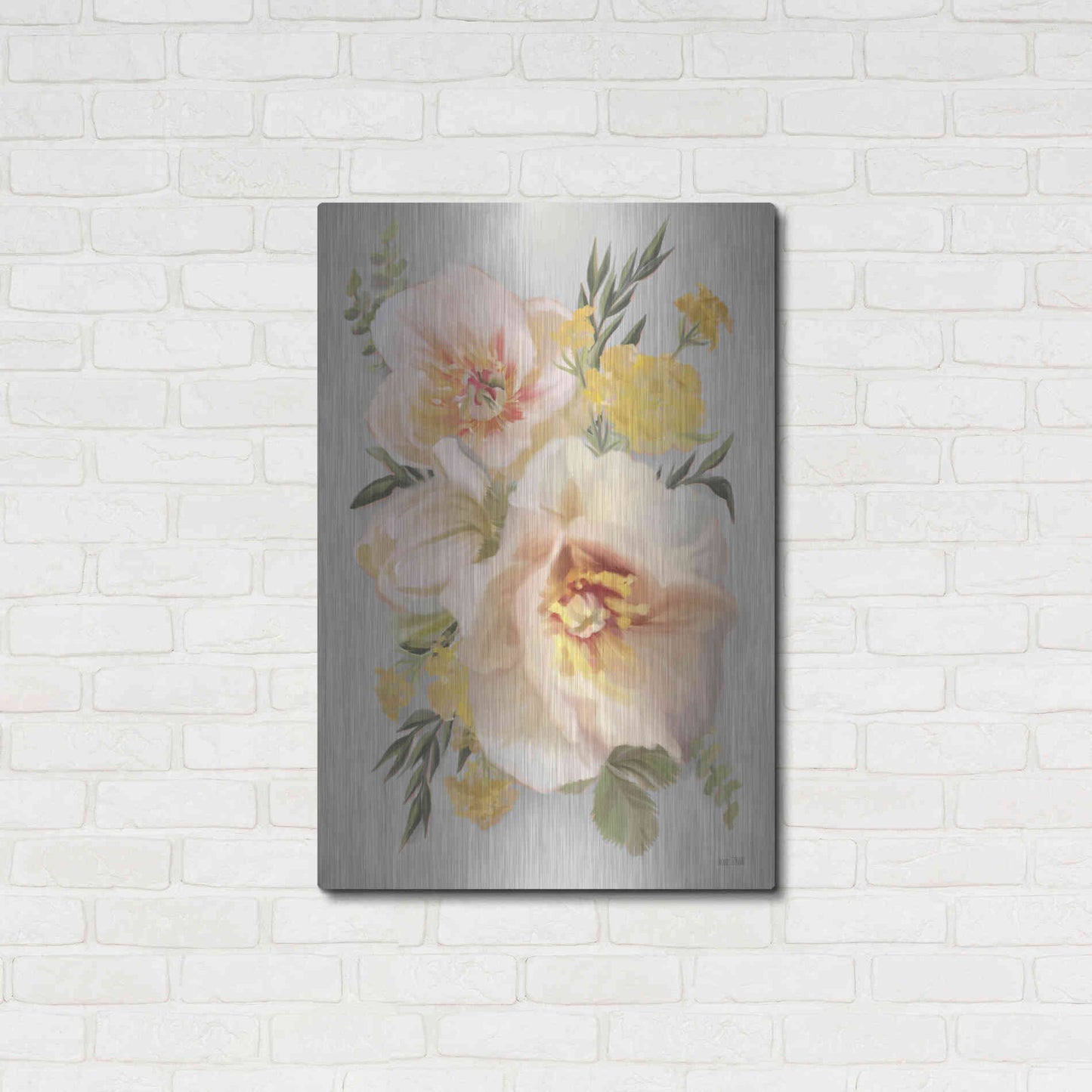Luxe Metal Art 'Wild Anemone Bouquet' by House Fenway, Metal Wall Art,24x36